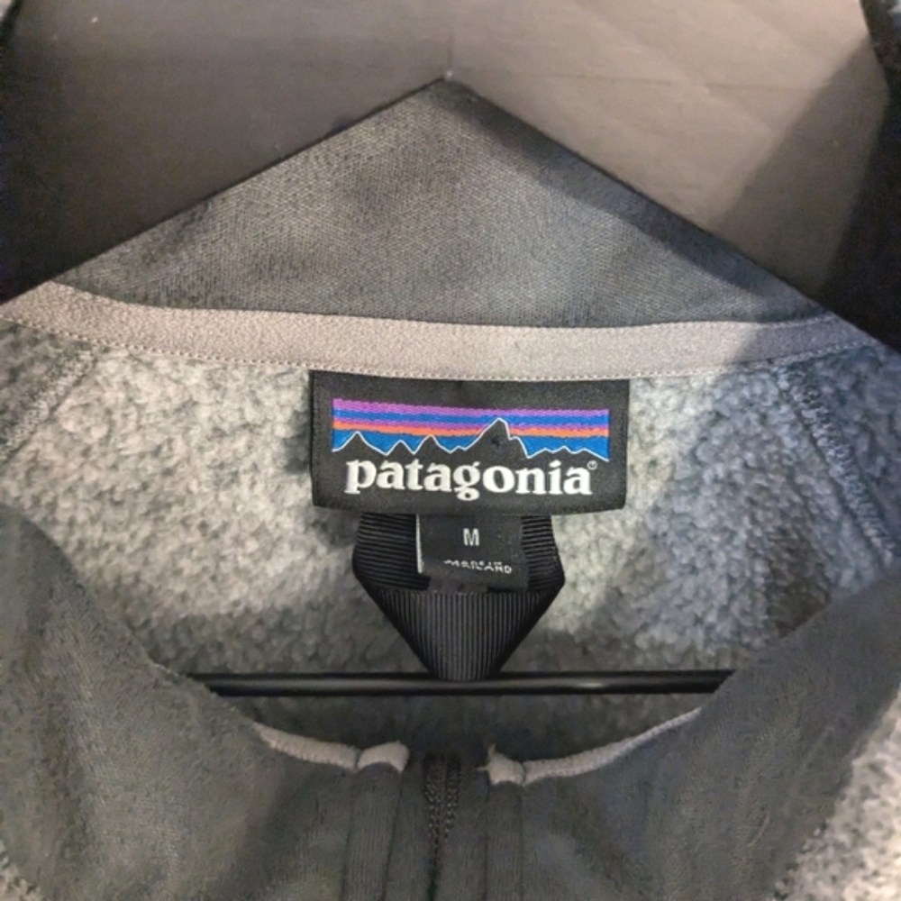 Patagonia Men's Grey Colorblock Better Sweater 1/4 Zip Pullover Fleece Size Med - Picture 3 of 5